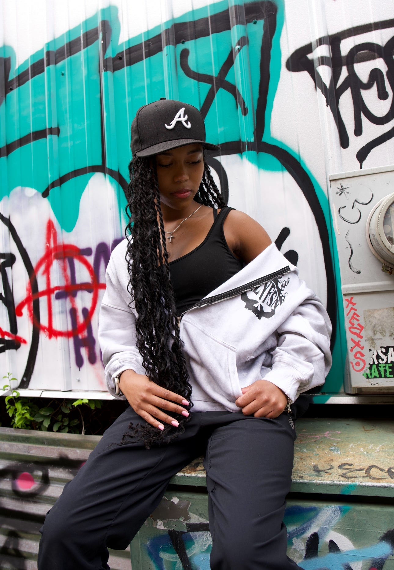 KZYFSN  White Flame Zip Up Jacket