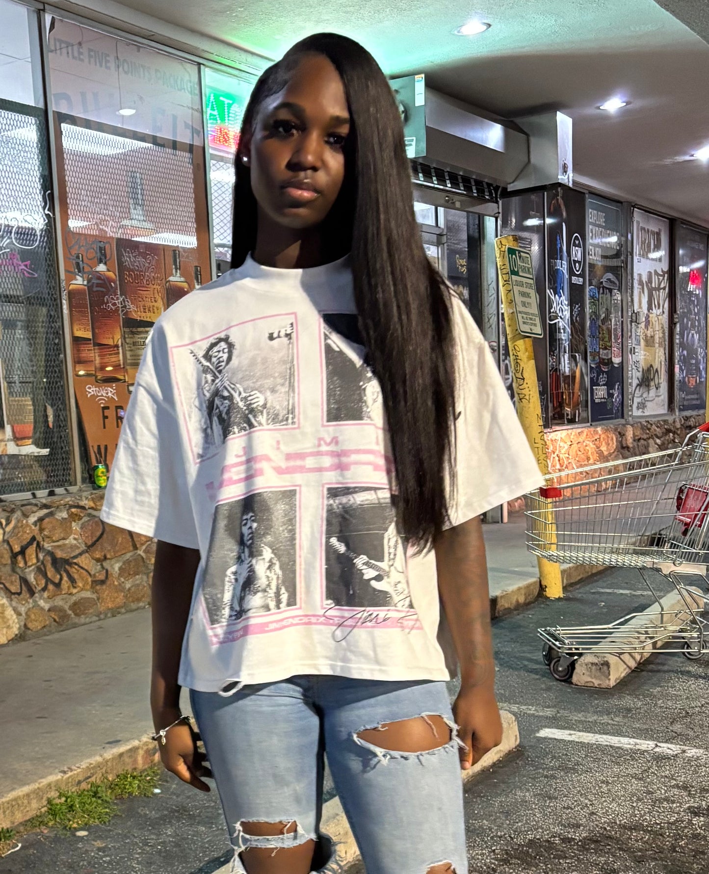 KZYFSN Jimi Hendrix Tee White