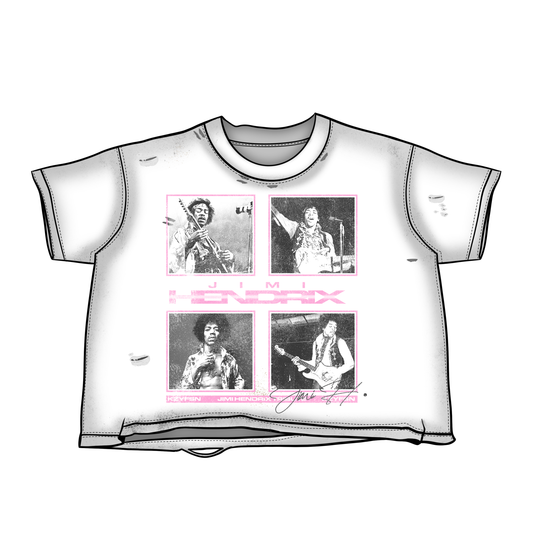 KZYFSN Jimi Hendrix Tee White